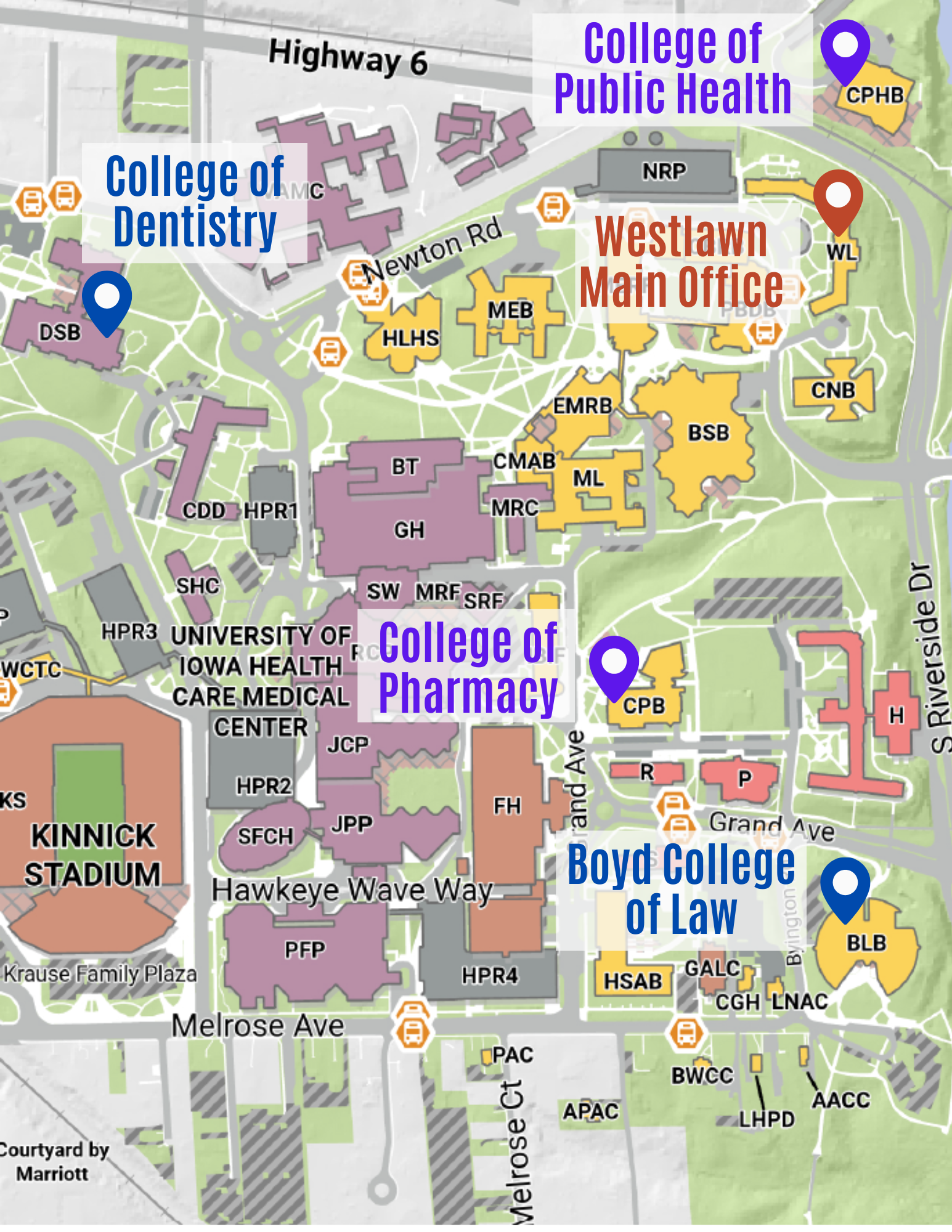west campus locations